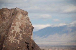 One of hundreds of petroglyphs just west of Albuquerque, New Mexico.